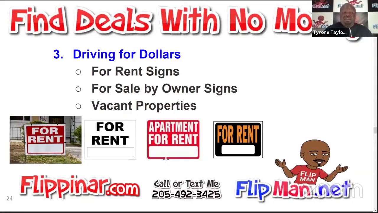 Can't Afford Bandit Signs or Postcards Wholesale Houses Using Free