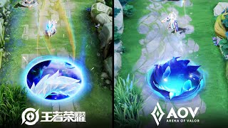 AOV x KOG : Skin Effects Comparison