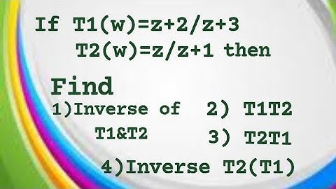 Example on Bilnear Transformation   CONFORMAL MAPPING