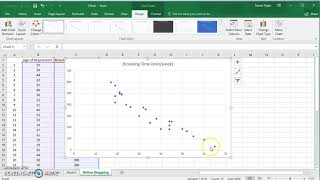 Creating Scatter Diagram in Microsoft Excel 2016 (Office 365)