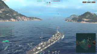 World of Warships: Farragut Destroyer in Ranked Battle