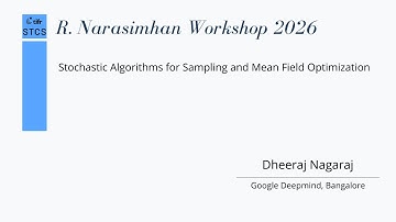 Stochastic Algorithms for Sampling and Mean Field Optimization