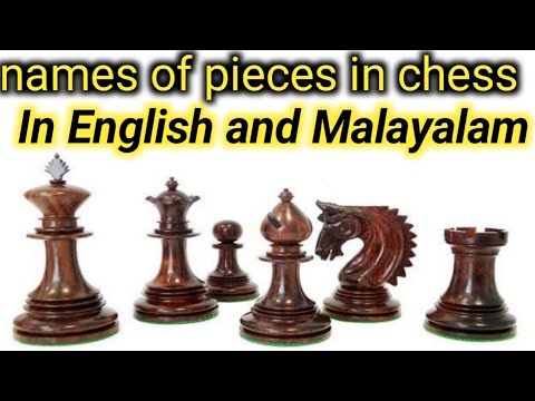 Names of pieces in chess/in English and Malayalam/All In One 