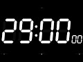 29 Minute Digital Countdown Timer ⏳ | Clean & Simple | Perfect for Studying, Work & Exercise