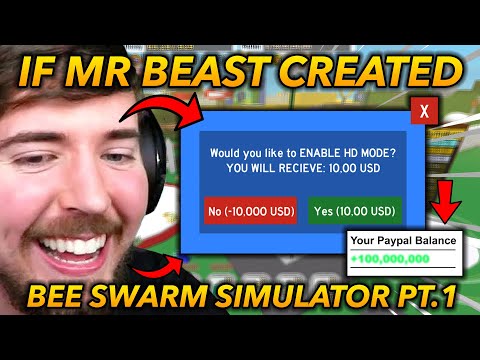 (PART1) if bee swarm simulator was made by MrBeast | Bee Swarm Simulator