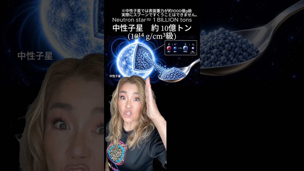 宇宙で1番重い小さじ1杯は? #宇宙思考 #bossb #宇宙 #物理 #科学