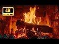 Cozy fireplace 4k  winter fireplace with crackling fire sounds 11h best relaxing fireplace sounds