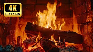 🔥Cozy Fireplace 4K | Winter Fireplace with Crackling Fire Sounds, 11h Best Relaxing Fireplace Sounds