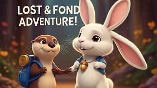 Lost Acorn Necklace Adventure Otter & Rabbit Cartoon For Kids