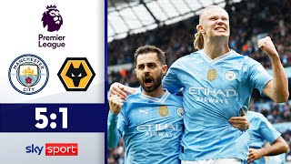VIERERPACK Haaland! | Manchester City - Wolverhampton Wanderers | Highlights - Premier League 23/24 image
