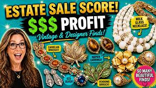 $$ Estate Sale Jewelry Haul 💎 Vintage & Designer Finds (925 NAPIER SCov VENDOME + MORE!)