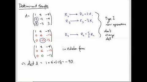 Linear Algebra 26: Determinants, examples