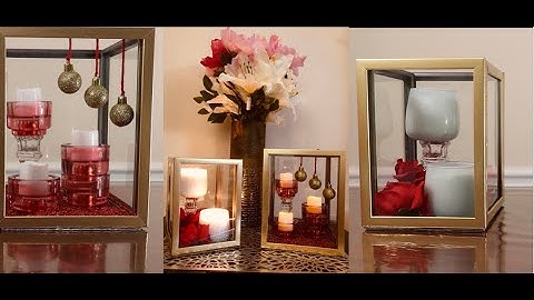 Candle Lantern Using Picture Frame | DIY  Photo frame decoration Idea | Picture Frame centerpieces