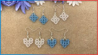 Easy Heart and Diamond Shape Crystal Earrings Tutorial