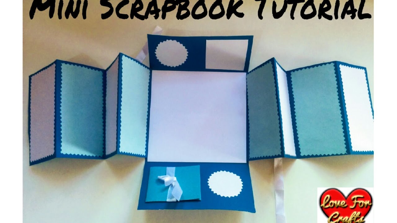 DIY- Craft for kids/How to make- Mini scrapbook photo album /DIY