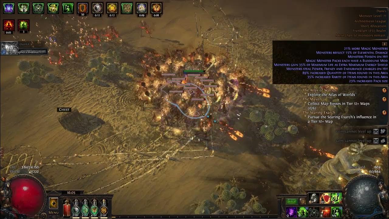 Master surgeon + flask charge on getting hit + flask trigger absurd? YouTube