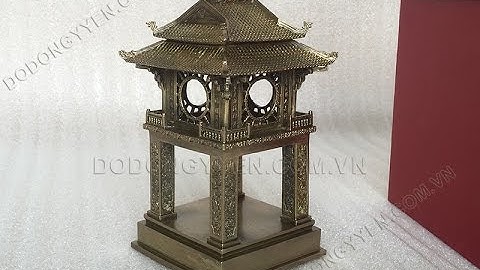 Quà lưu niệm Khuê Văn Các bằng đồng cao 18cm