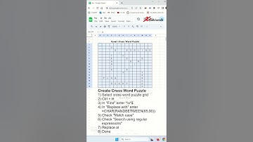 Make crossword puzzle in Google Sheet#tip #excel #microsoft #shorts #shortvideo #shortsvideo #google