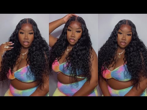 Ready in 2 Minutes! 7x5 Water Wave Wig With BABY HAIR | NO GLUE NEEDED FT Beauty Forever Hair