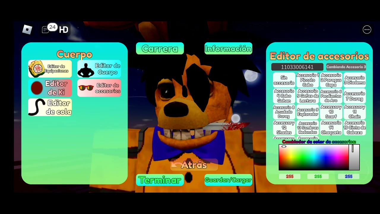 Springbonnie Color Code COMO HACER A SPRINGBONNIE DE FNAF EN DRAGÓN BALL RP AZURE [CODES EN LA ...