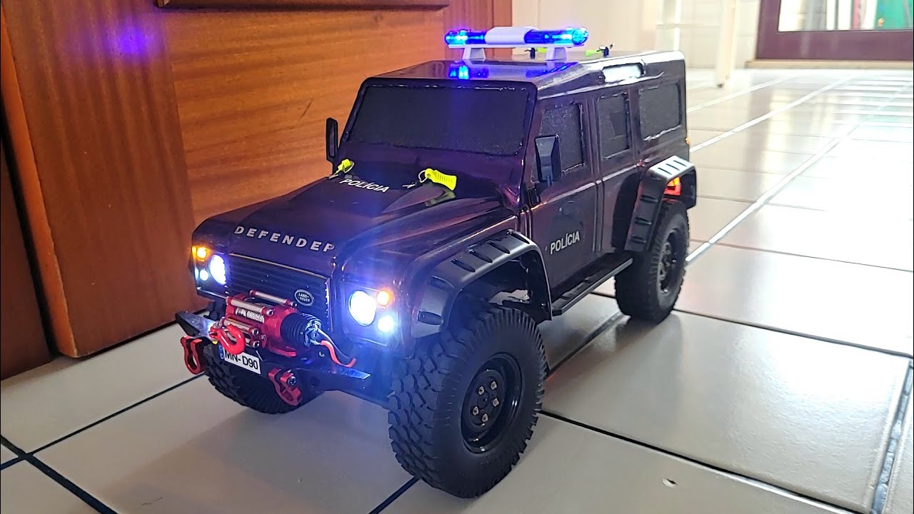 Rc Crawler Police PSP Defender w extras 4k60 - YouTube