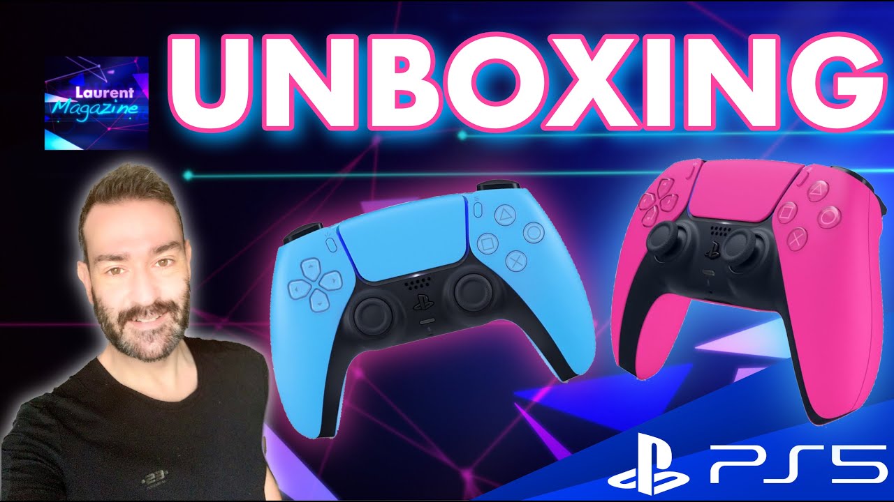 HD Unboxing manette PS5 bleue! Starlight Blue PS5 controller