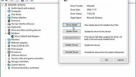 How to update PCI Modem Driver ?
