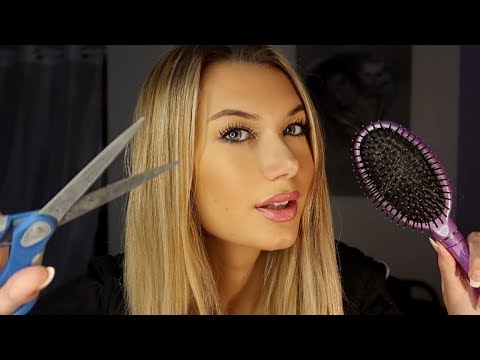ASMR💈 Salon Triggers, Trim, Brush, Style