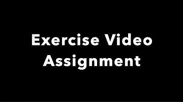 Video Exercise Assignment