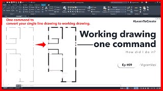Architectural working drawing with this ONE COMMAND | Autocad tips & tricks | Ep 09