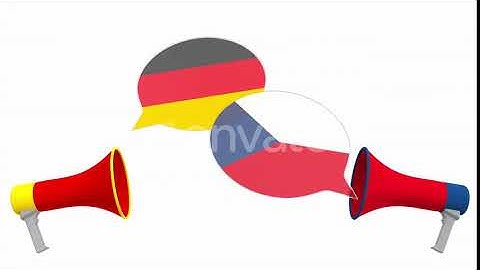 Speech Bubbles with Flags of the Czech Republic and Germany | Motion Graphics - Envato elements