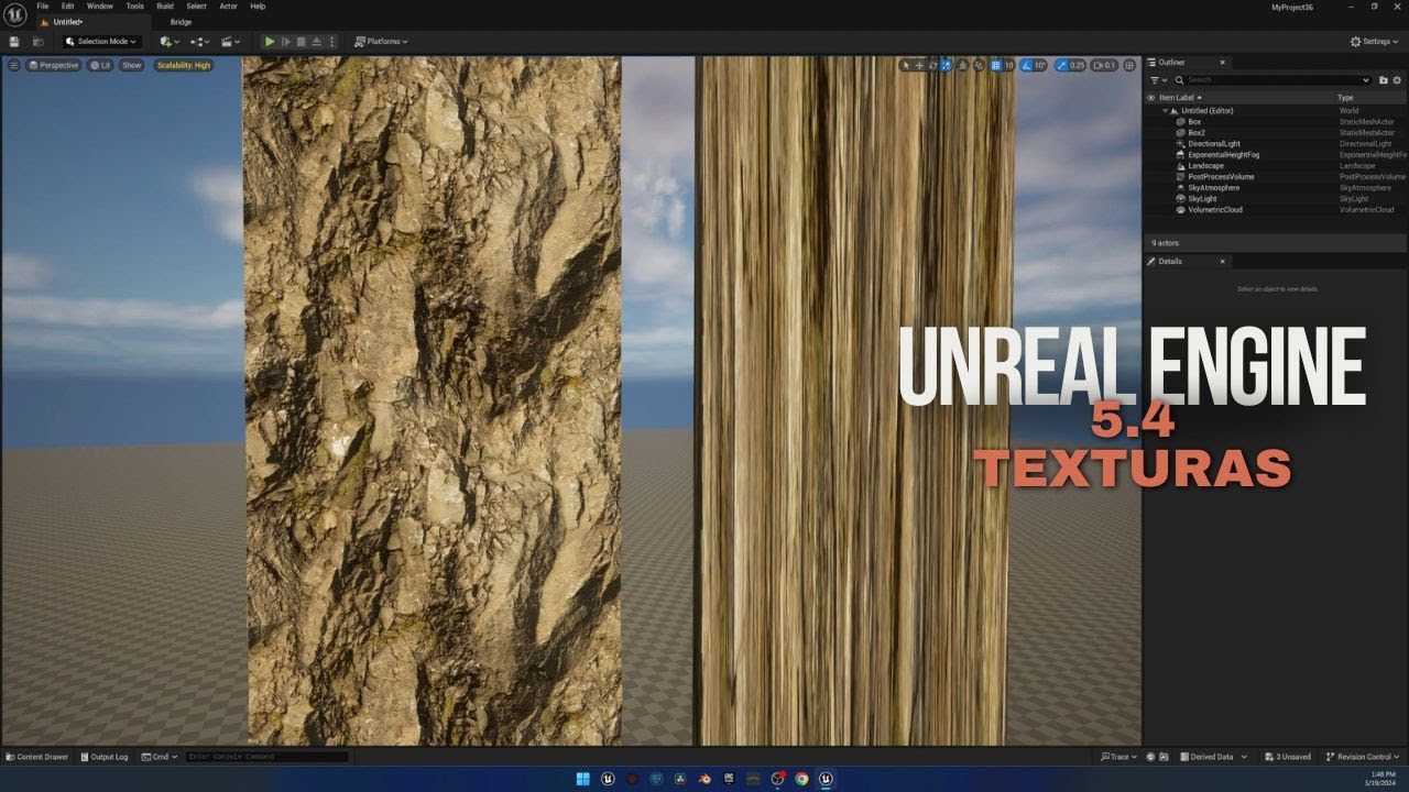 COMO MEJORAR TUS TEXTURAS EN UNREAL ENGINE 5.4 - TEXTURAS PROFESIONALES ...