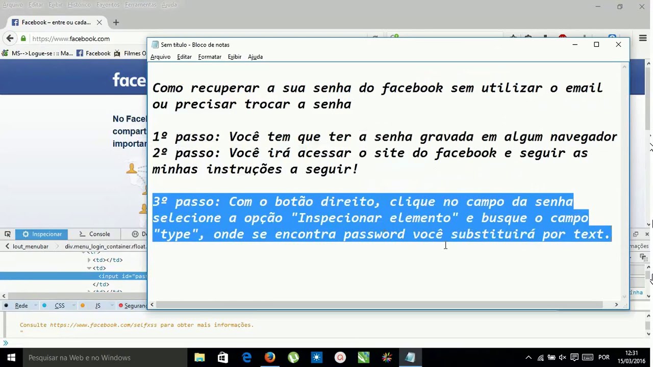 Eu Salvei Minha Senha Do Facebook Como Tirar