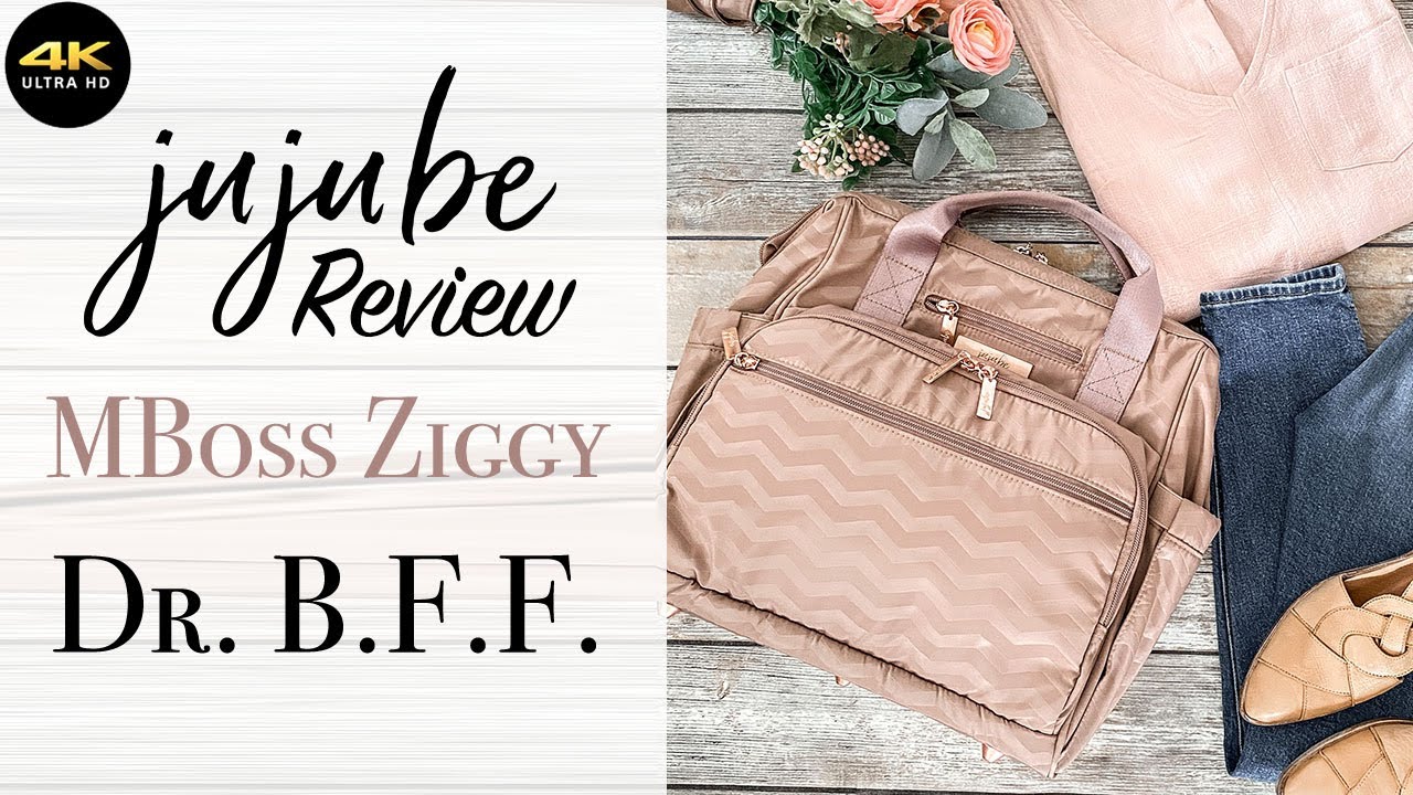 JuJuBe Dr. BFF Diaper Bag MBoss Ziggy Warm Sand Review, Packing