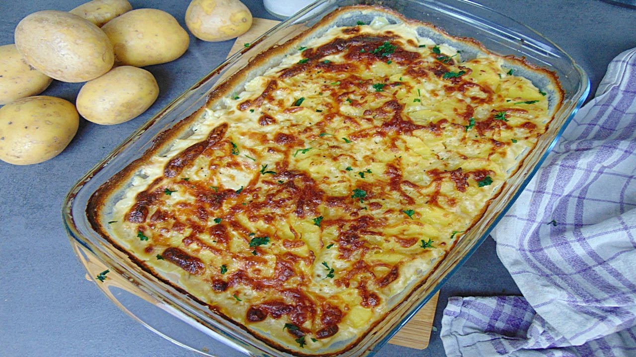 Rezept: Klassischer Kartoffelgratin ganz einfach zubereitet / mega ...