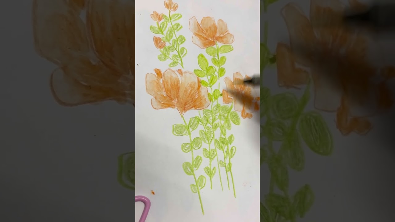 Magic of watercolour pencils #watercolor #watercolorpencils #watercolorpainting