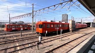 伊予鉄道古町車庫　700系764編成洗車シーンとモハ50形78 構内乗務員習熟運転