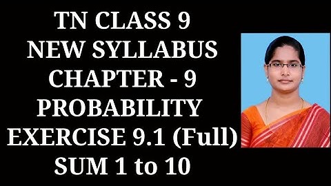 9th Maths Ch-9 Probability | Ex-9.1 (All sums) | Samacheer One plus One channel