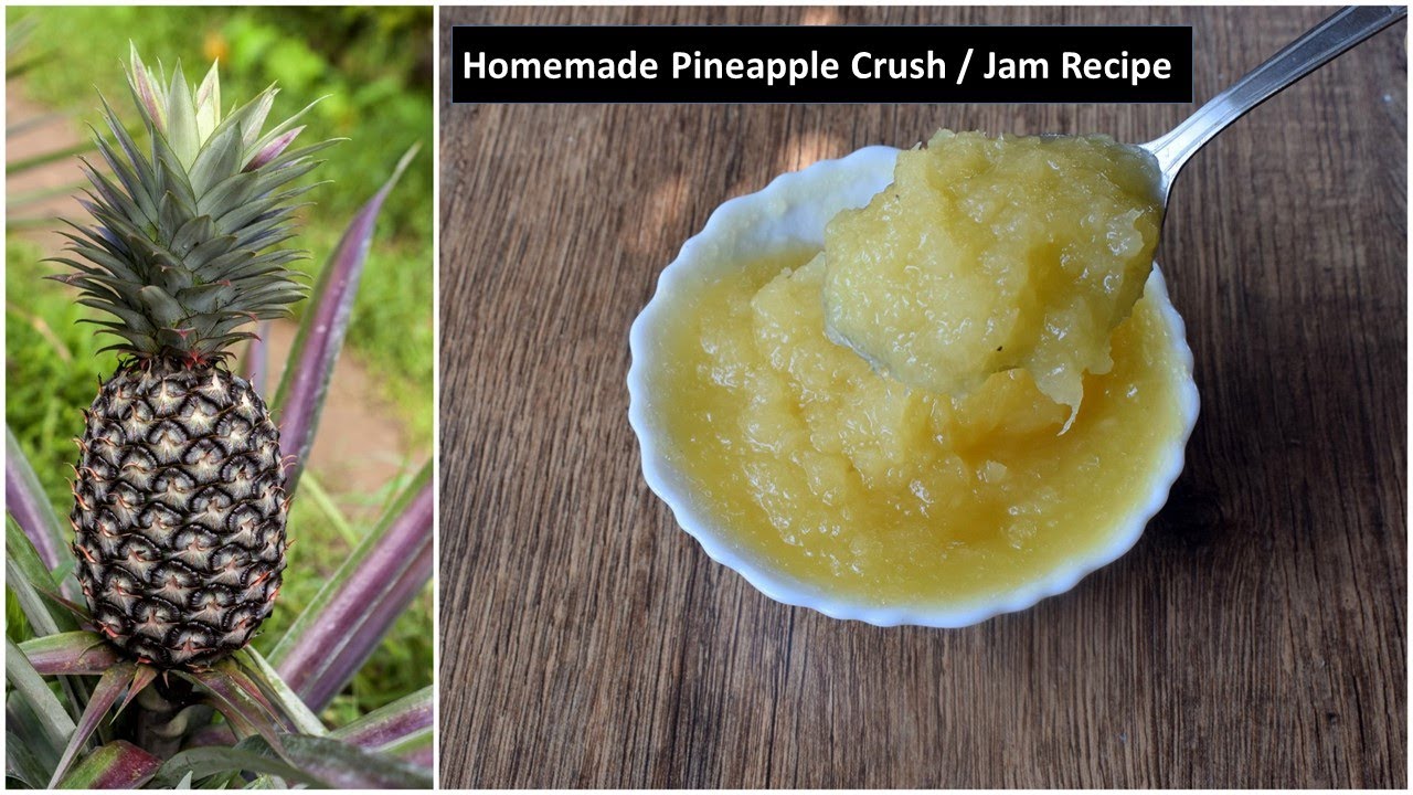 Homemade Pineapple Crush Recipe from Raw Pineapple - YouTube