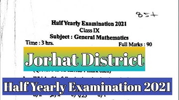 General mathmatics।। Class 9।। Half Yearly Examination 2021@SharasTutorial