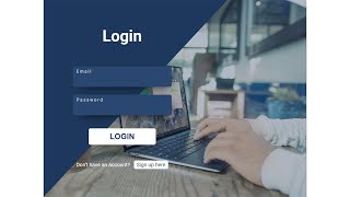 Login Form with Shape Image Background using CSS Clip Path