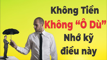 KHÔNG TIỀN, KHÔNG Ô DÙ CHỐNG LƯNG phải khắc cốt ghi tâm những điều sau | NGẪM PLUS