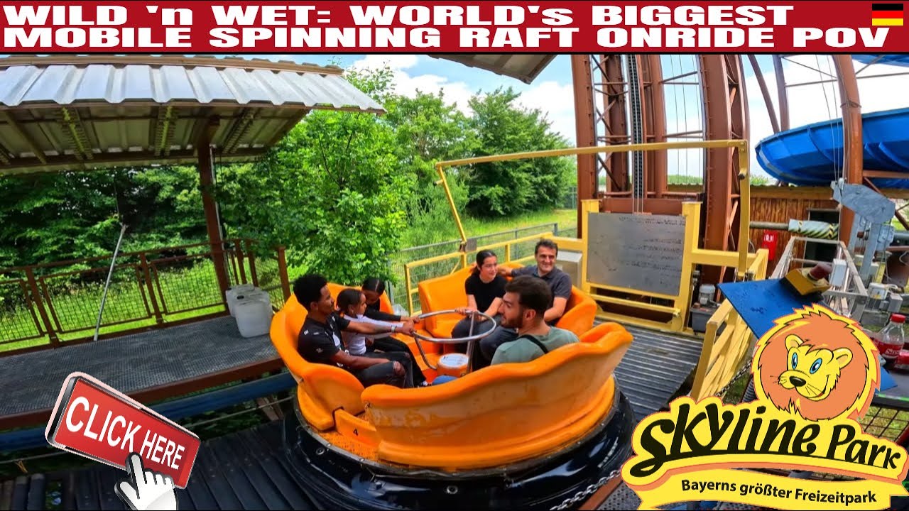 WILD N WET: World's BIGGEST MOBILE Spinning Rapid Ride at SKYLINE PARK 2025! 🇩🇪