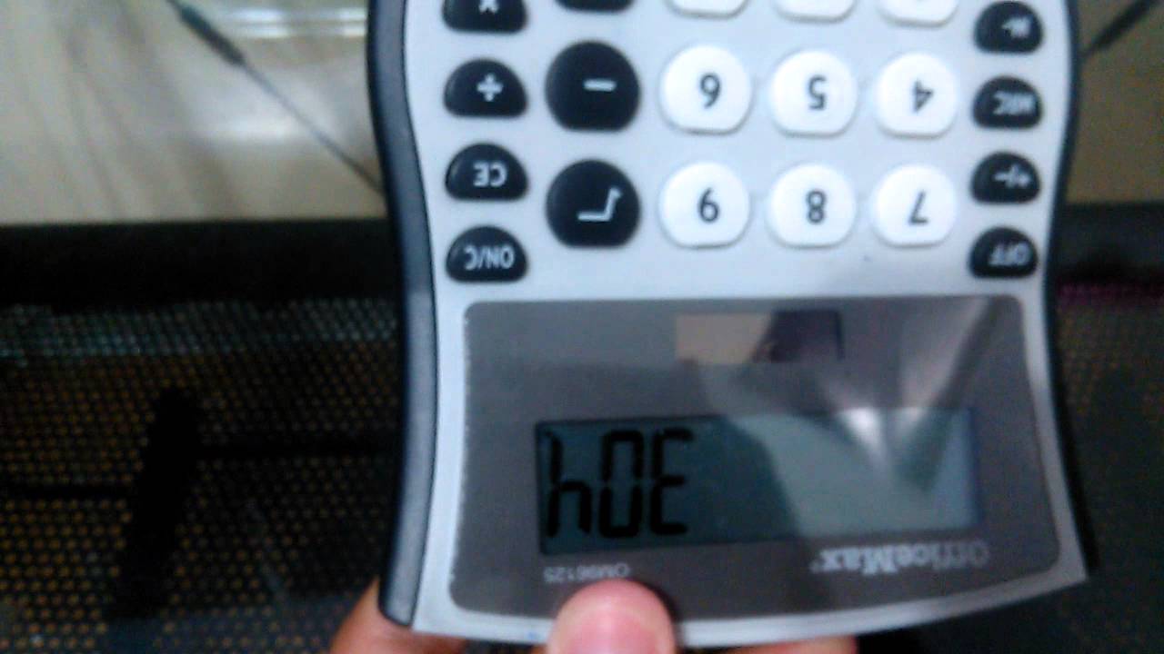 Funny/words for a calculator - YouTube.