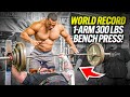 WORLD RECORD 300 lbs 1-Arm Bench Press!