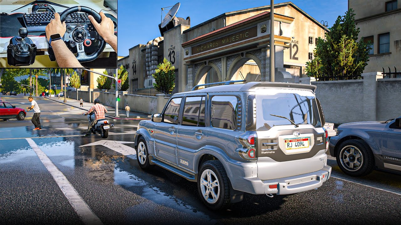 Los Santos की सड़कों पर Mahindra Scorpio S10 को दौड़ा दिया 🔥 | Logitech G29 | YUVI PLAYZ