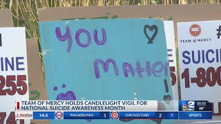Team of Mercy hosts candlelight vigil for Suicide Awareness month