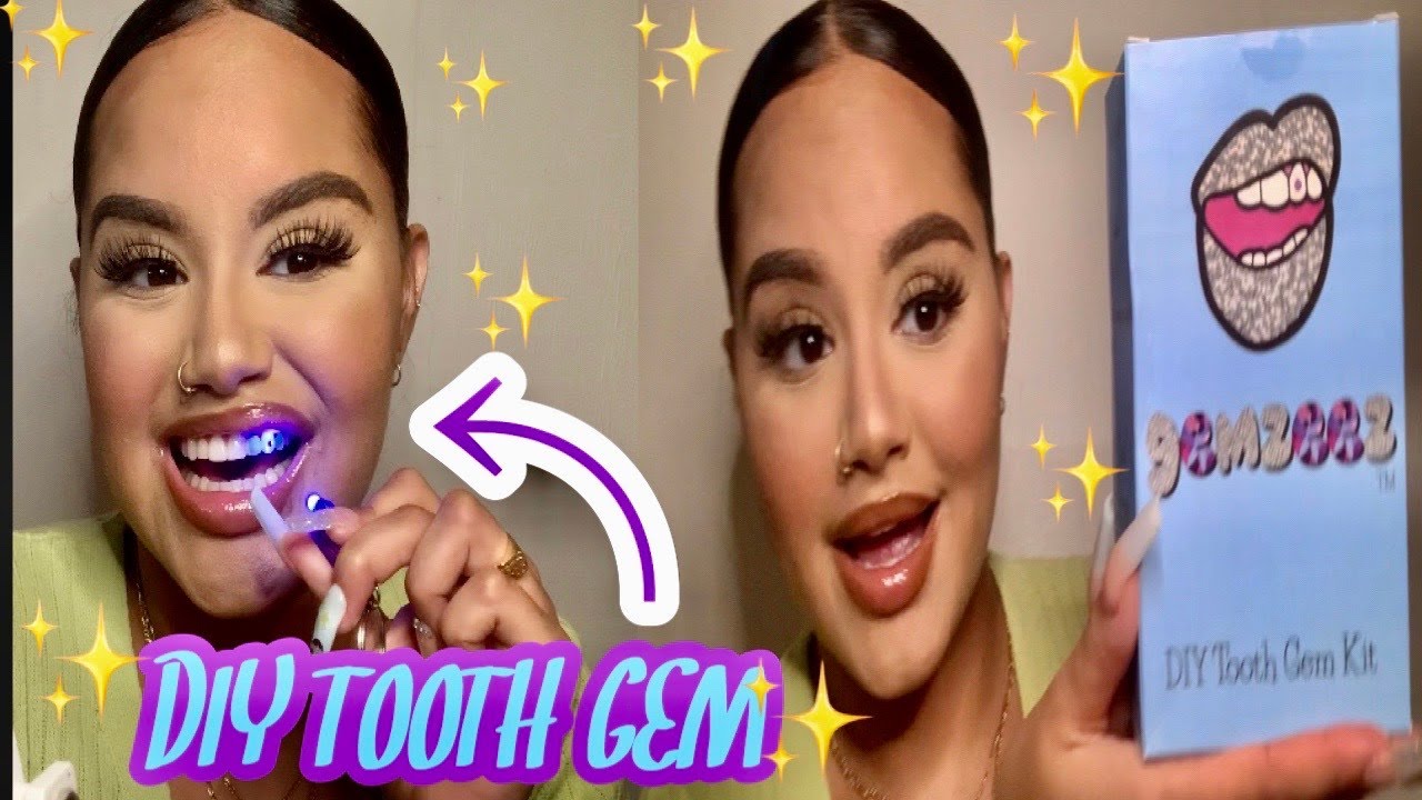 I TRIED GEMZEEZ DIY TOOTH GEM KIT AT HOME 💎 