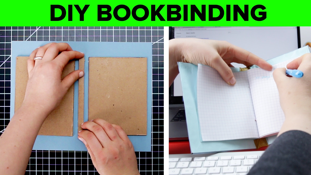 DIY Hard Cover Bookbinding YouTube