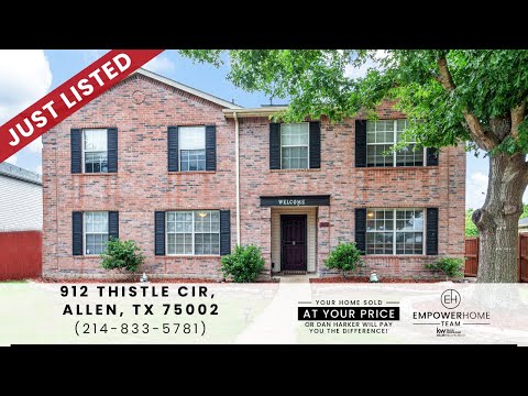 912 Thistle Cir, Allen, TX home video tour